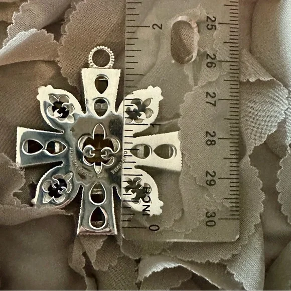 Judith Ripka Sterling Silver Citrine Tigers Eye and Onyx Pendant - Picture 6 of 7